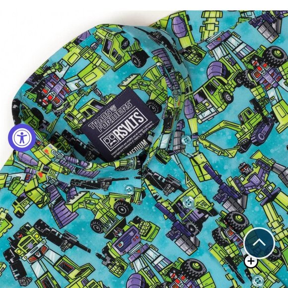 Transformers "Constructicon Crew" KUNUFLEX Short Sleeve Shirt L - Picture 2 of 8